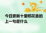 今日更新十里稻花香的上一句是什么