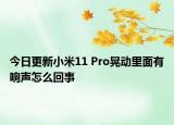 今日更新小米11 Pro晃动里面有响声怎么回事