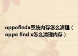 oppofindx系统内存怎么清理（oppo find x怎么清理内存）