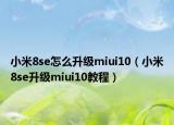 小米8se怎么升级miui10（小米8se升级miui10教程）