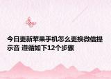 今日更新苹果手机怎么更换微信提示音 遵循如下12个步骤