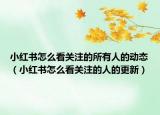 小红书怎么看关注的所有人的动态（小红书怎么看关注的人的更新）