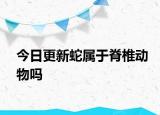 今日更新蛇属于脊椎动物吗