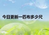 今日更新一匹布多少尺
