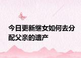 今日更新继女如何去分配父亲的遗产