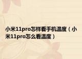 小米11pro怎样看手机温度（小米11pro怎么看温度）
