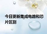 今日更新集成电路和芯片区别