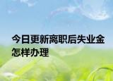 今日更新离职后失业金怎样办理