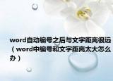 word自动编号之后与文字距离很远（word中编号和文字距离太大怎么办）