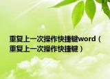 重复上一次操作快捷键word（重复上一次操作快捷键）