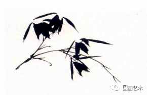 图文教程：写意墨竹枝叶组合画法
