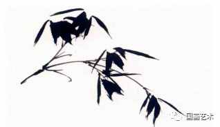 图文教程：写意墨竹枝叶组合画法