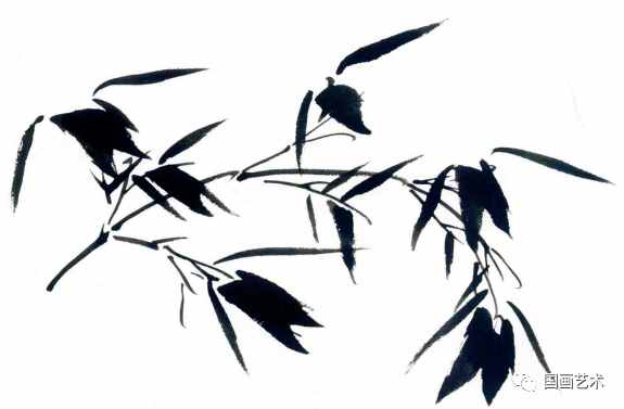 图文教程：写意墨竹枝叶组合画法