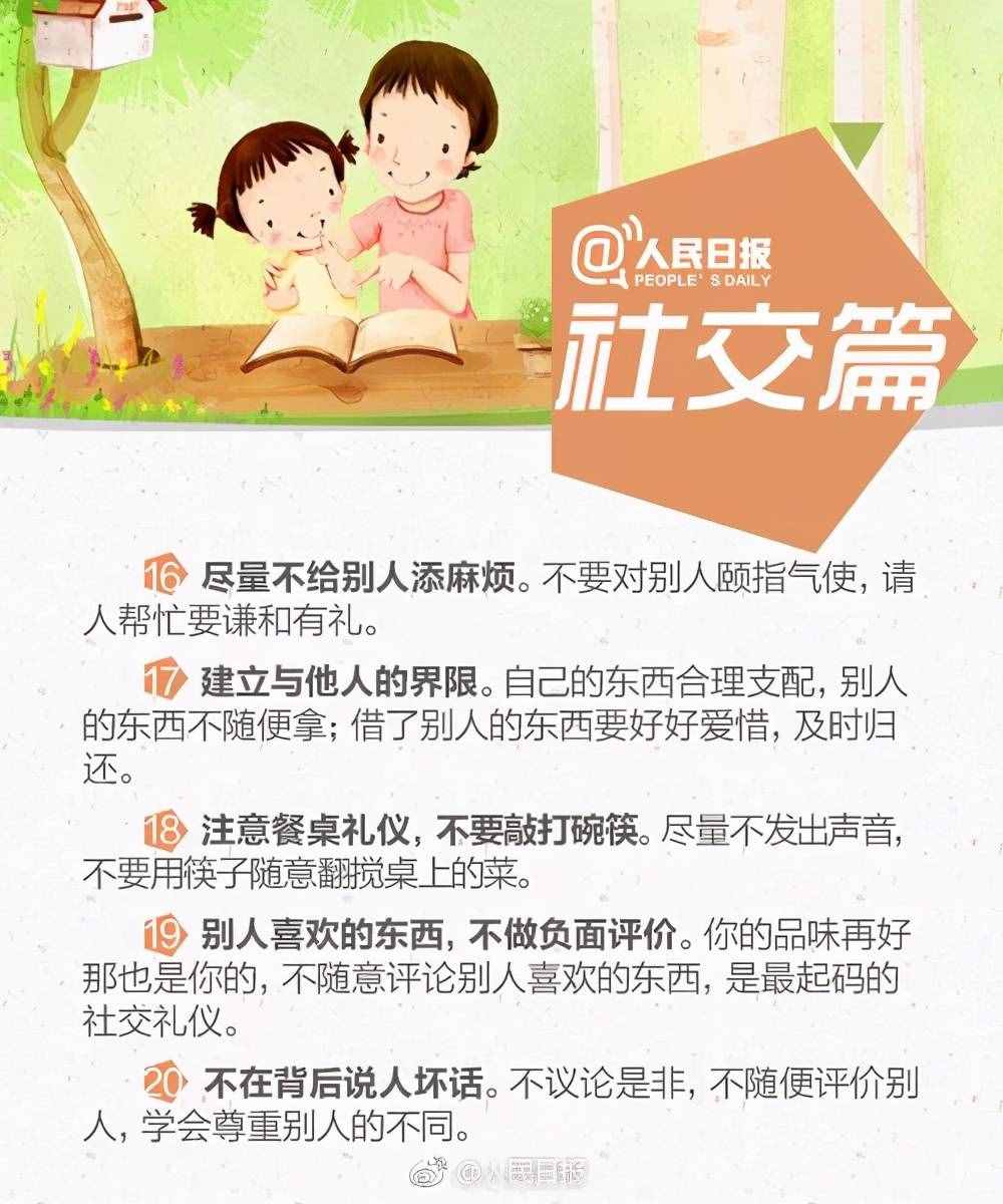 班主任建议：这40条教养礼仪，教给孩子，让孩子更优秀
