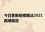 今日更新新婚姻法2021离婚规定