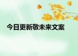 今日更新敬未来文案