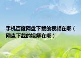 手机百度网盘下载的视频在哪（网盘下载的视频在哪）