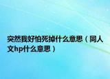 突然我好怕死掉什么意思（同人文hp什么意思）