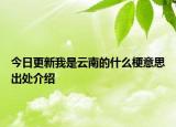 今日更新我是云南的什么梗意思出处介绍