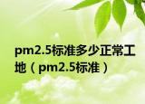 pm2.5标准多少正常工地（pm2.5标准）