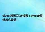 vivos9壁纸怎么设置（vivos9壁纸怎么设置）