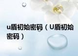 u盾初始密码（U盾初始密码）