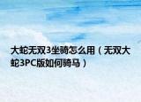 大蛇无双3坐骑怎么用（无双大蛇3PC版如何骑马）