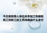 今日更新用人单位未参加工伤保险其工伤职工的工伤待遇由什么支付