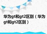 华为gt和gt2区别（华为gt和gt2区别）