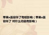 苹果x面容坏了有啥影响（苹果x面容坏了 对什么功能有影响）
