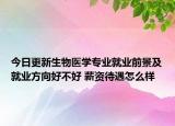 今日更新生物医学专业就业前景及就业方向好不好 薪资待遇怎么样