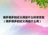 很多很多的近义词是什么标准答案（很多很多的近义词是什么词）