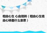 相由心生 心由境转（相由心生境由心转是什么意思）
