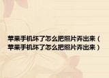 苹果手机坏了怎么把照片弄出来（苹果手机坏了怎么把照片弄出来）