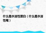 什么是水溶性蛋白（什么是水溶性笔）