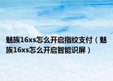 魅族16xs怎么开启指纹支付（魅族16xs怎么开启智能识屏）