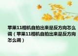 苹果11相机自拍出来是反方向怎么调（苹果11相机自拍出来是反方向怎么调）