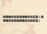 低级格式化和高级格式化区别（低级格式化和高级格式化的区别）