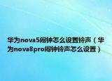 华为nova5闹钟怎么设置铃声（华为nova8pro闹钟铃声怎么设置）