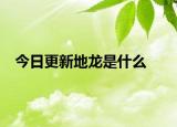 今日更新地龙是什么