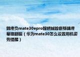 鍗庝负mate30epro鎵嬪娍鎿嶄綔鎬庝箞璁剧疆（华为mate30怎么设置用机姿势提醒）