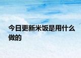 今日更新米饭是用什么做的