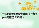 一加9pro支持双卡5g吗（一加9pro支持双卡5G吗）