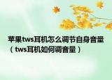 苹果tws耳机怎么调节自身音量（tws耳机如何调音量）