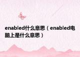 enabled什么意思（enabled电脑上是什么意思）