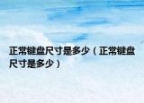 正常键盘尺寸是多少（正常键盘尺寸是多少）