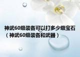 神武60级装备可以打多少级宝石（神武60级装备和武器）