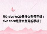 华为dvc-tn20是什么型号手机（dvc-tn20是什么型号的手机）
