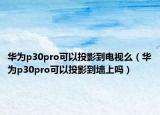 华为p30pro可以投影到电视么（华为p30pro可以投影到墙上吗）