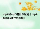 mp4和mp5有什么区别（mp4和mp5有什么区别）